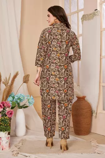 Multi colour beautiful printed trendy coord set dress for looks