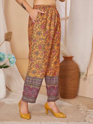 Mustard colour beautiful printed trendy coord set dress for looks 6