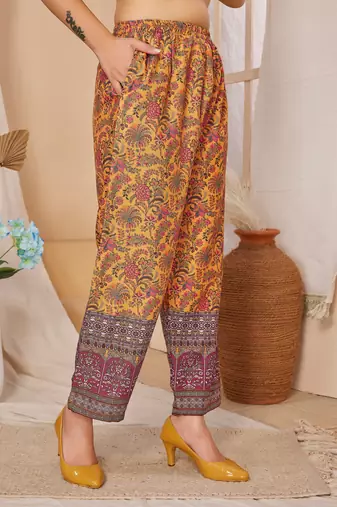 Mustard colour beautiful printed trendy coord set dress for looks