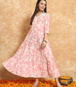 Women Trending Floral Printed Anarkali Kurta