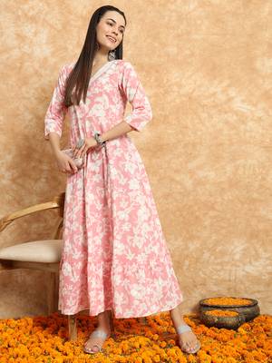 Women Trending Floral Printed Anarkali Kurta 5