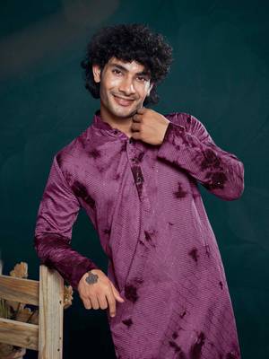 Vardha men's viscose sequence stitched kurta, flowy pattern shibori dyed ethnic kurtas for men 2