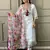 Beautifully off white colour chanderi fabric girlie partywear embroidered suit