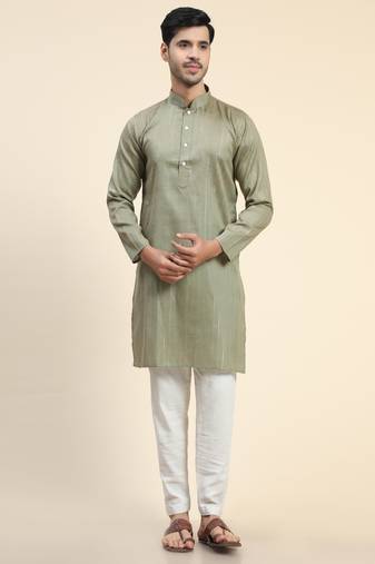 Mehendi cotton straight kurta