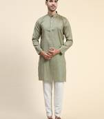 Mehendi cotton straight kurta