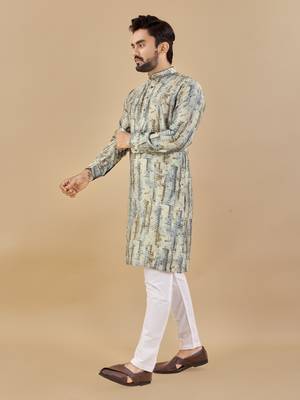 Multicolor printed soft cotton straight kurta 2