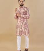 Multicolor printed soft cotton straight kurta