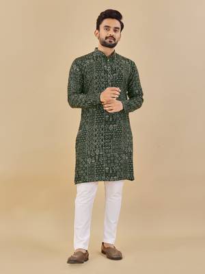 Multicolor printed soft cotton straight kurta 1