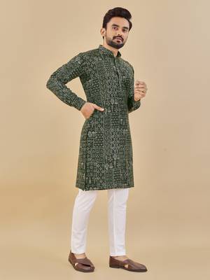 Multicolor printed soft cotton straight kurta 2