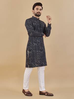 Multicolor printed soft cotton straight kurta 1