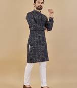 Multicolor printed soft cotton straight kurta