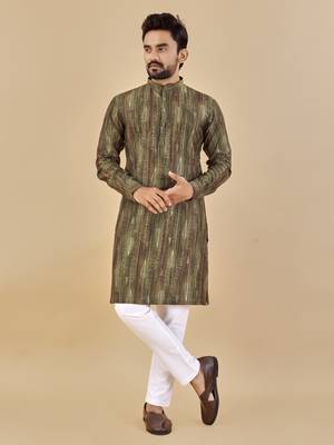 Multicolor printed soft cotton straight kurta 1