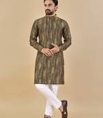 Multicolor printed soft cotton straight kurta