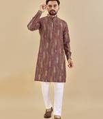 Multicolor printed soft cotton straight kurta