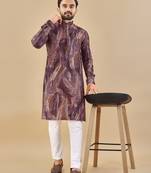 Multicolor printed soft cotton straight kurta