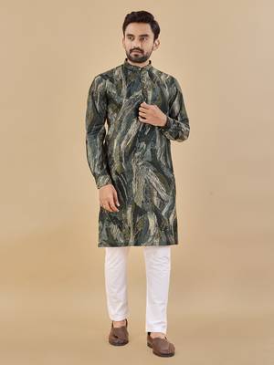 Multicolor printed soft cotton straight kurta 1