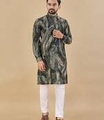 Multicolor printed soft cotton straight kurta