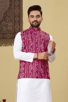 Rani pink printed soft cotton straight koti kurta 2