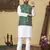 Green printed soft cotton straight koti kurta