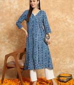 Women Trending Floral Printed Anarkali Kurta