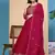 Trendmalls Women's Art Silk Pink Embroidery Salwar Suit Kurta Pant with Dupatta Set