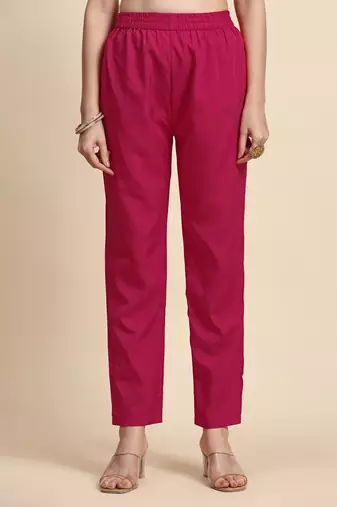 Trendmalls Women's Art Silk Pink Embroidery Salwar Suit Kurta Pant with Dupatta Set