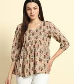 Women Trending Floral Printed Short Kurta