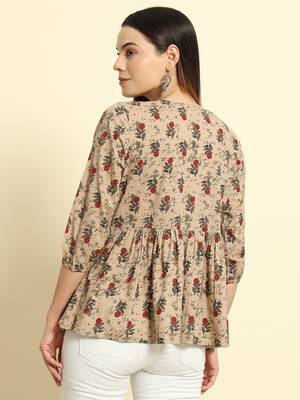 Women Trending Floral Printed Short Kurta 2