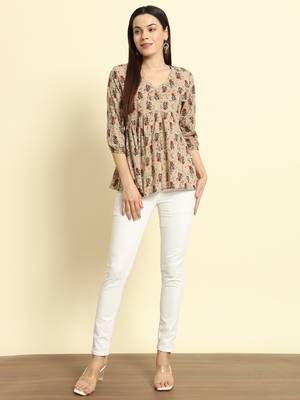Women Trending Floral Printed Short Kurta 3