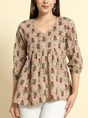 Women Trending Floral Printed Short Kurta 4