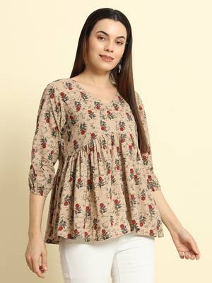 Women Trending Floral Printed Short Kurta 5