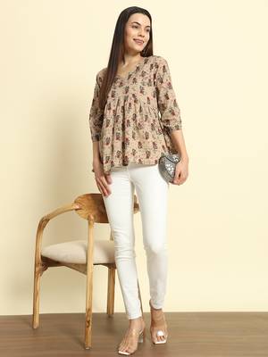 Women Trending Floral Printed Short Kurta 6