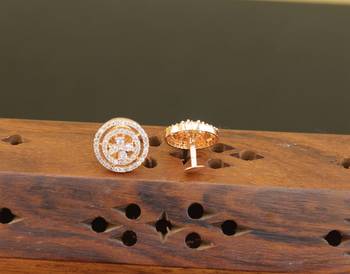 Designer gold plated cz earrings 2