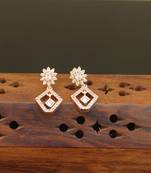 Designer gold plated cz earrings