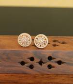 Designer gold plated cz earrings