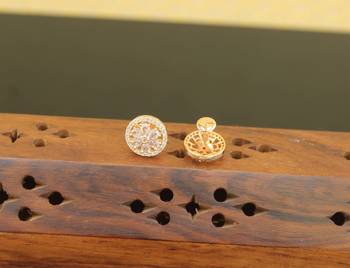 Designer gold plated cz earrings 2