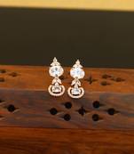 Designer gold plated cz earrings