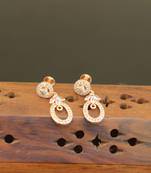 Designer gold plated cz earrings