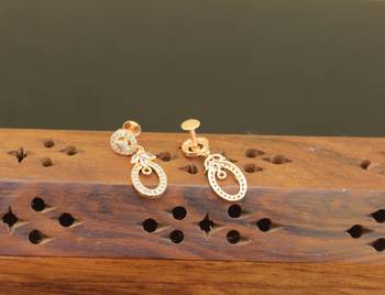 Designer gold plated cz earrings 2