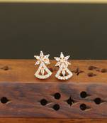 Designer gold plated cz earrings