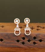 Designer gold plated cz earrings