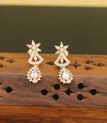 Designer gold plated cz earrings