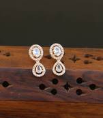 Designer gold plated cz earrings