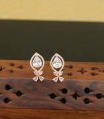 Designer gold plated cz earrings
