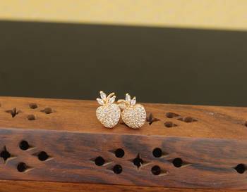 Designer gold plated cz earrings 1