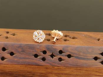 Designer gold plated cz earrings 2