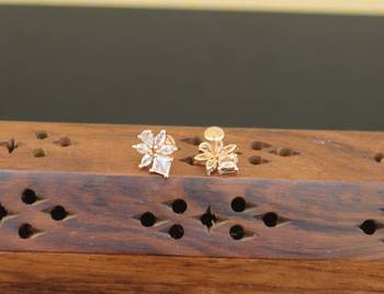 Designer gold plated cz earrings 2