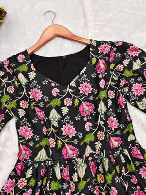 Floral print maxi dress for women 5