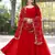 Red Georgette Maxi Gown With Dupatta And Pent