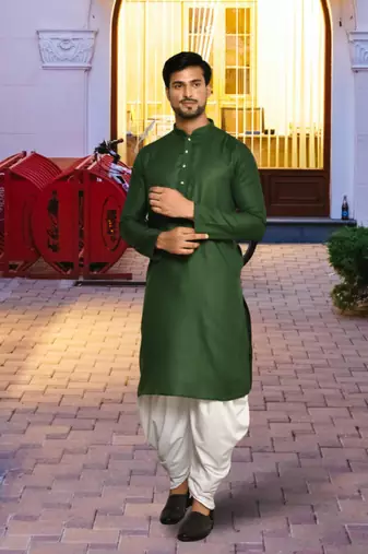 Art silk kurta patiala for mens